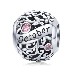 (bilde for) Pandora Style Silver October Birthstone Charm - SCC1385-10