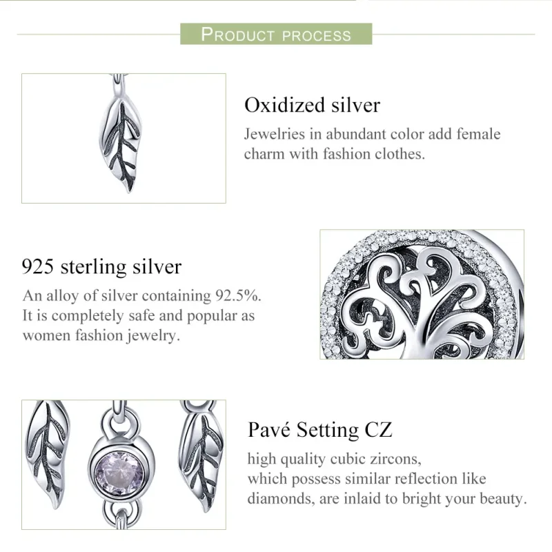 (bilde for) Pandora Style Silver Openwork Dreamcatcher Charm - SCC723 - Vis 7