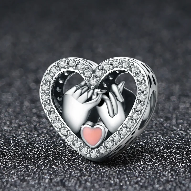 (bilde for) Pandora Style Silver Our Pinky Promise Forever Charm - SCC167 - Vis 2