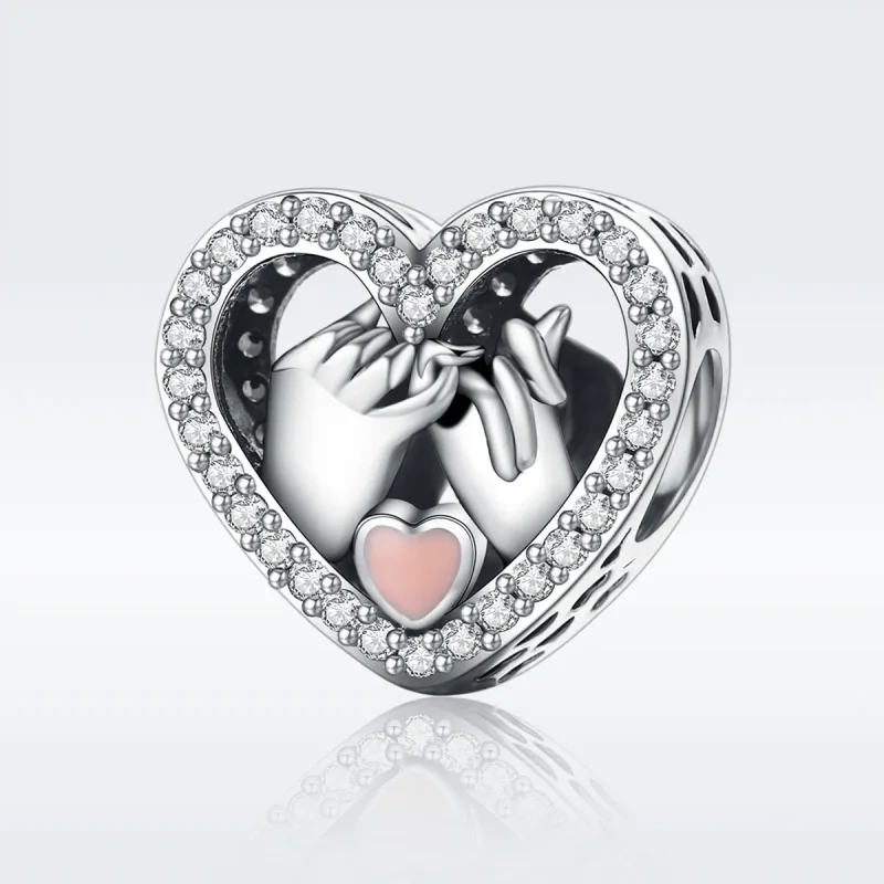 (bilde for) Pandora Style Silver Our Pinky Promise Forever Charm - SCC167 - Vis 3