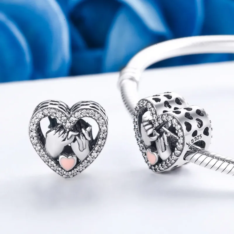 (bilde for) Pandora Style Silver Our Pinky Promise Forever Charm - SCC167 - Vis 5