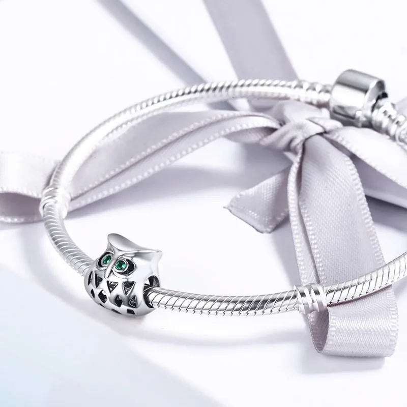 (bilde for) Pandora Style Silver Owl Charm - SCC424 - Vis 4