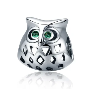 (bilde for) Pandora Style Silver Owl Charm - SCC424