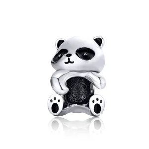 (bilde for) Pandora Style Silver Panda Charm - SCC1175