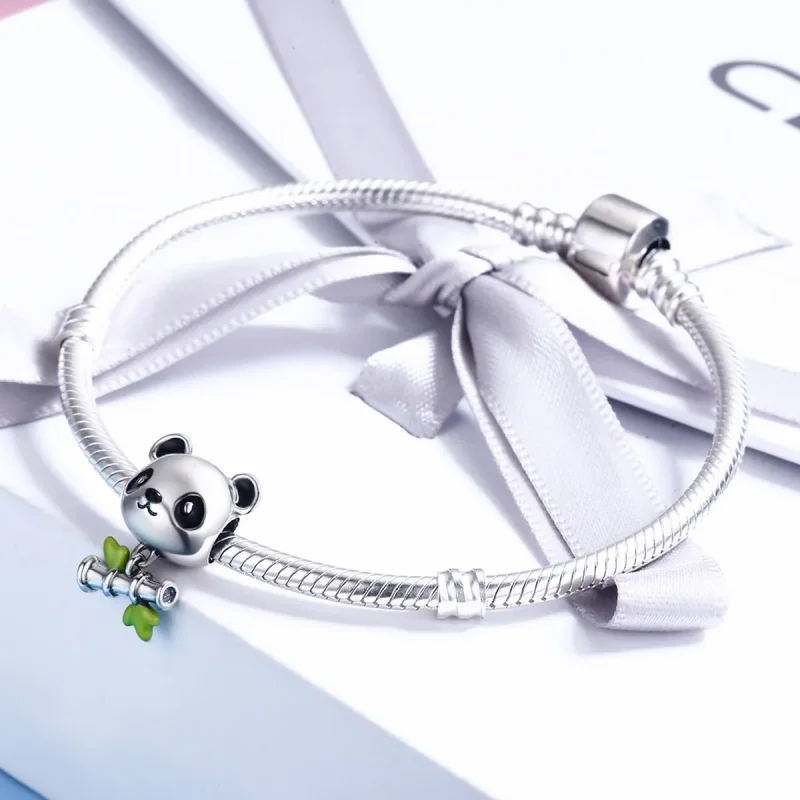 (bilde for) Pandora Style Silver Panda elsker å spise bambus sjarm - SCC325 - Vis 5