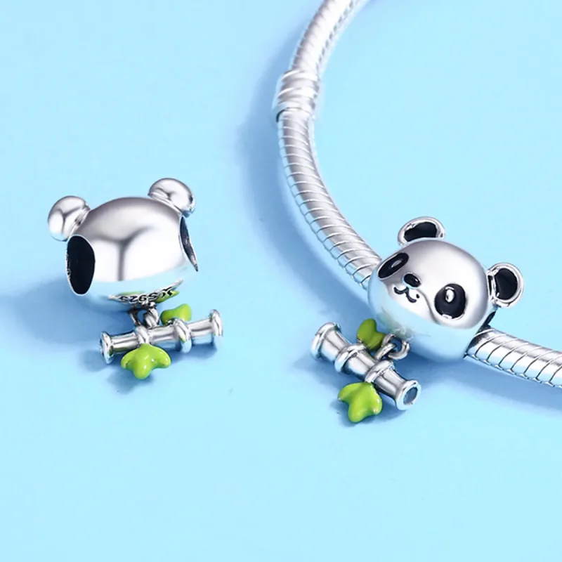 (bilde for) Pandora Style Silver Panda elsker å spise bambus sjarm - SCC325 - Vis 6
