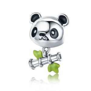 (bilde for) Pandora Style Silver Panda elsker å spise bambus sjarm - SCC325