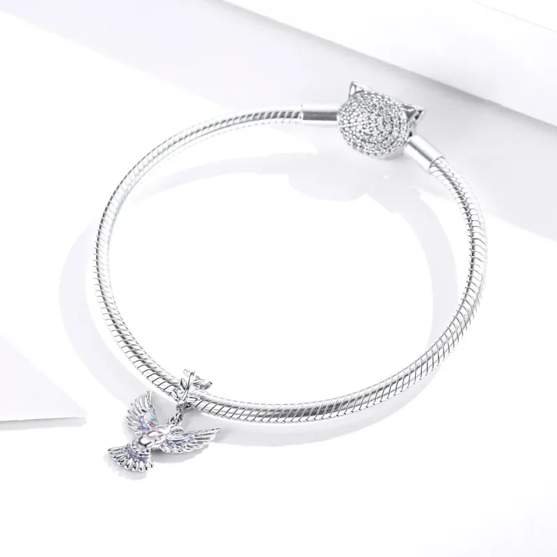 (bilde for) Pandora Style Silver Peace Dove Charm - BSC295 - Vis 3