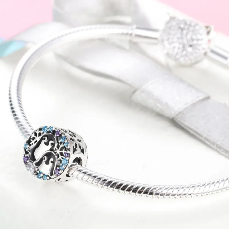 (bilde for) Pandora Style Silver Penguin House Charm - SCC992 - Vis 4