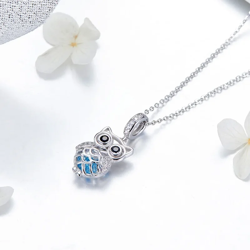 (bilde for) Pandora Style Silver Perpetual Owl Dingle - SCC1124 - Vis 3