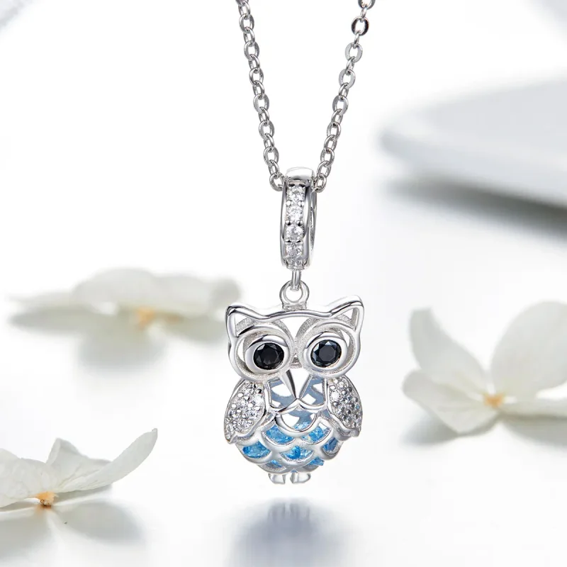 (bilde for) Pandora Style Silver Perpetual Owl Dingle - SCC1124 - Vis 6