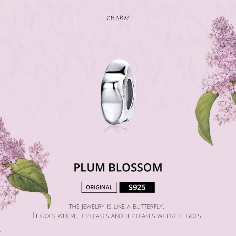(bilde for) Pandora Style Silver Plomme Blossom Spacer - SCC1168 - Vis 2