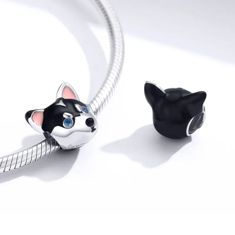 (bilde for) Pandora Style Silver Puppy Charm - BSC191 - Vis 4