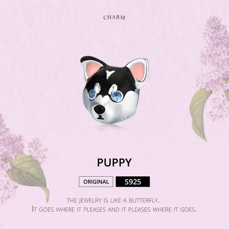 (bilde for) Pandora Style Silver Puppy Charm - BSC191 - Vis 6