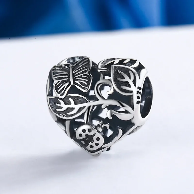 (bilde for) Pandora Style Silver Rain-Back Hage Charm - SCC155 - Vis 4