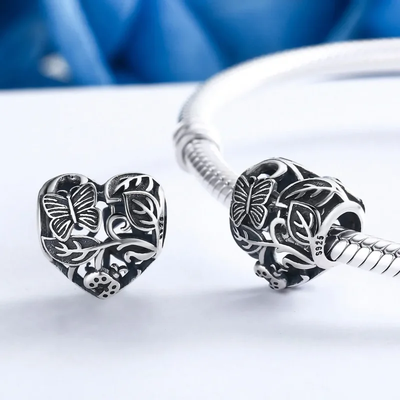 (bilde for) Pandora Style Silver Rain-Back Hage Charm - SCC155 - Vis 5