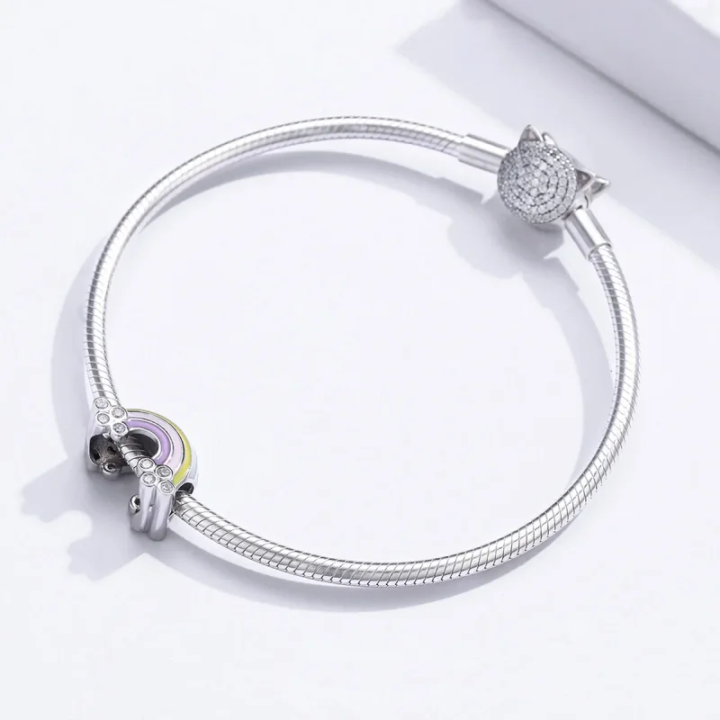 (bilde for) Pandora Style Silver Rainbow Charm - SCC1425 - Vis 3