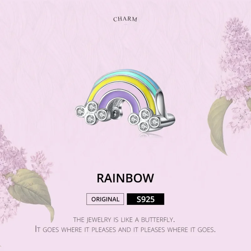 (bilde for) Pandora Style Silver Rainbow Charm - SCC1425 - Vis 6