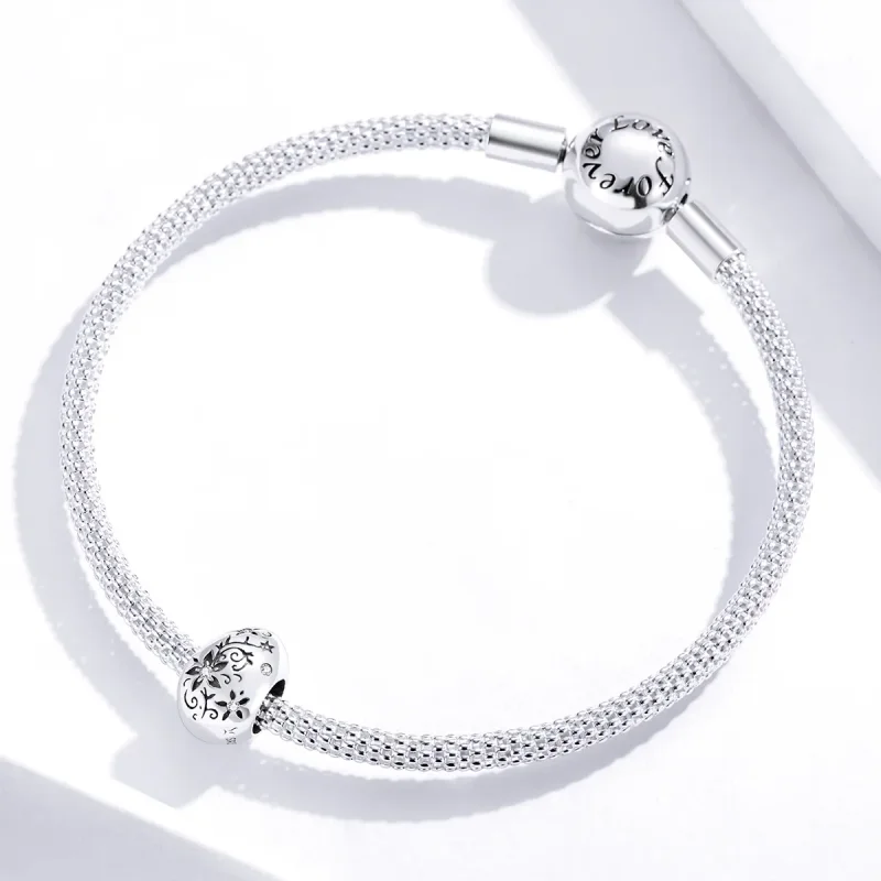 (bilde for) Pandora Style Silver Retro Easter Egg Charm - SCC1466 - Vis 4