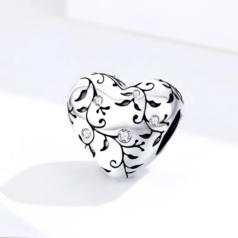 (bilde for) Pandora Style Silver Retro Patterns Charm - SCC1323 - Vis 2