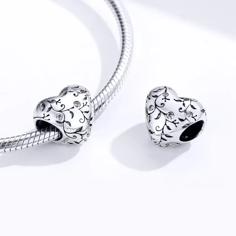 (bilde for) Pandora Style Silver Retro Patterns Charm - SCC1323 - Vis 4
