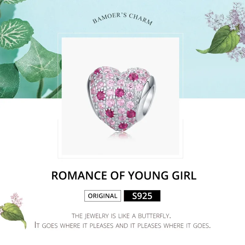 (bilde for) Pandora Style Silver Romance of Young Girl Charm - BSC118 - Vis 6