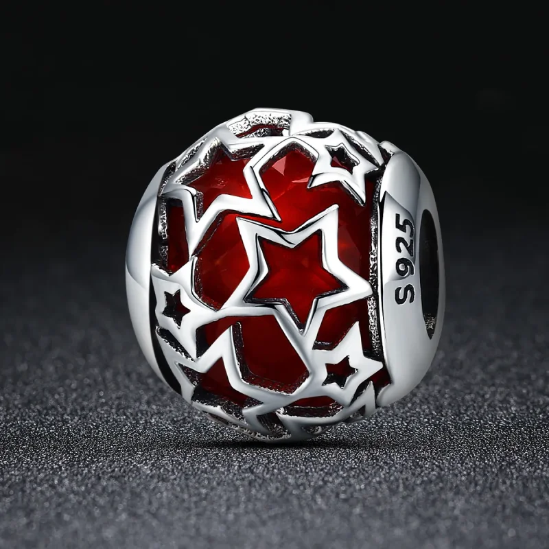 (bilde for) Pandora Style Silver Romantic Stars Charm - SCC509 - Vis 2