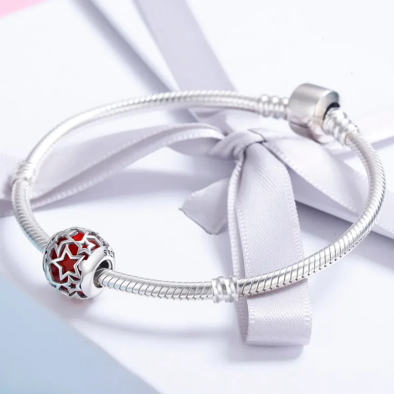 (bilde for) Pandora Style Silver Romantic Stars Charm - SCC509 - Vis 4