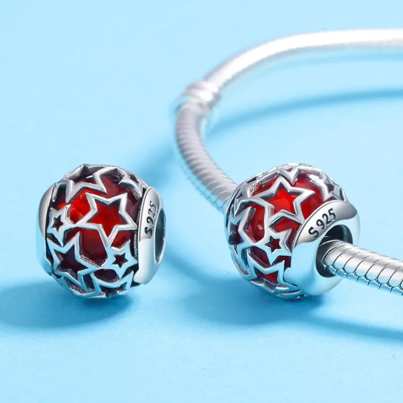 (bilde for) Pandora Style Silver Romantic Stars Charm - SCC509 - Vis 5