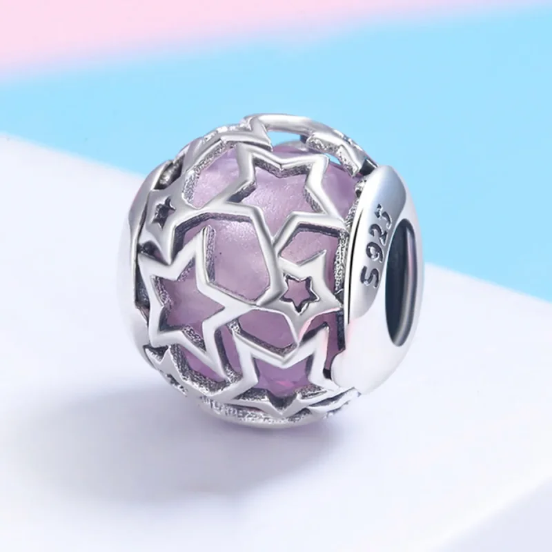 (bilde for) Pandora Style Silver Romantic Stars Charm - SCC510 - Vis 3