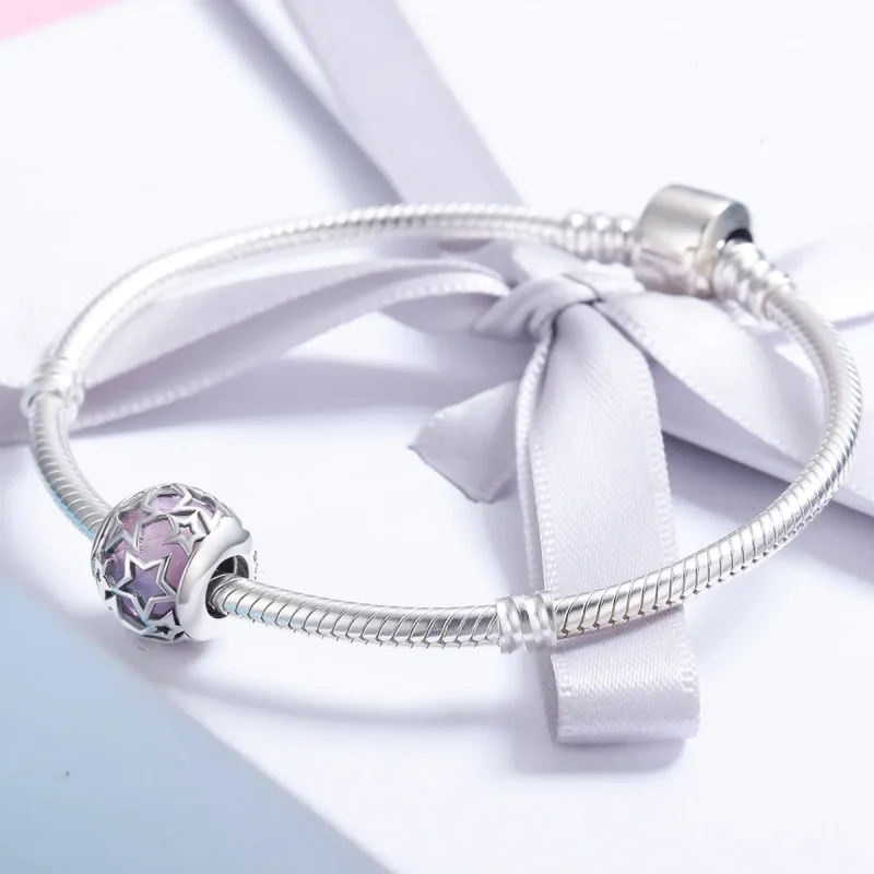 (bilde for) Pandora Style Silver Romantic Stars Charm - SCC510 - Vis 4
