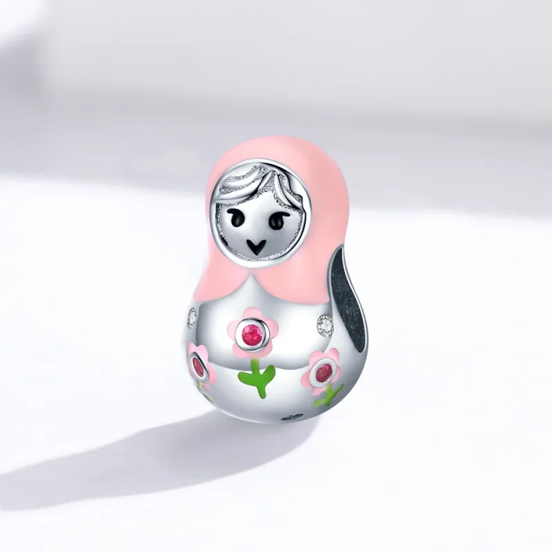 (bilde for) Pandora Style Silver Russian Dolls Charm - SCC1435 - Vis 2