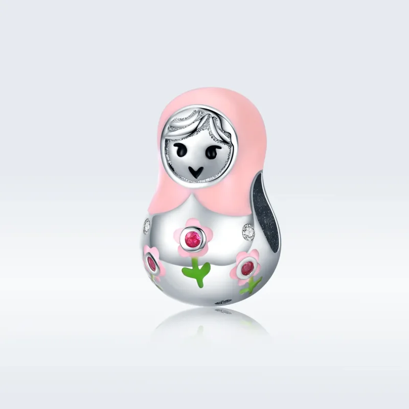 (bilde for) Pandora Style Silver Russian Dolls Charm - SCC1435 - Vis 5