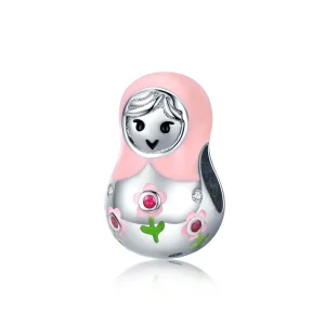 (bilde for) Pandora Style Silver Russian Dolls Charm - SCC1435