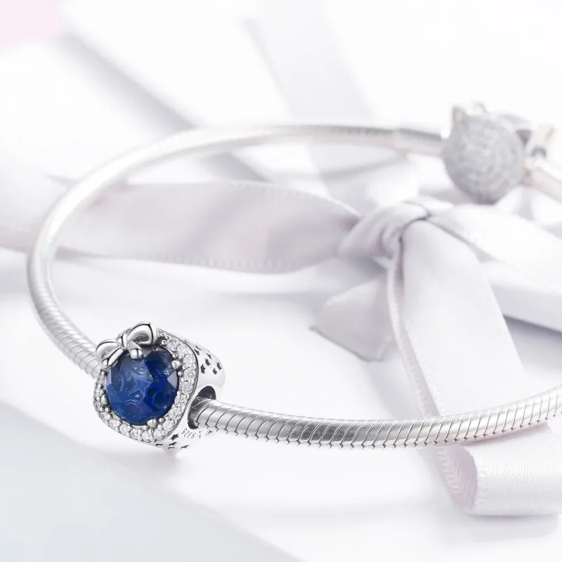 (bilde for) Pandora Style Silver Sapphire Charm - SCC1058 - Vis 3
