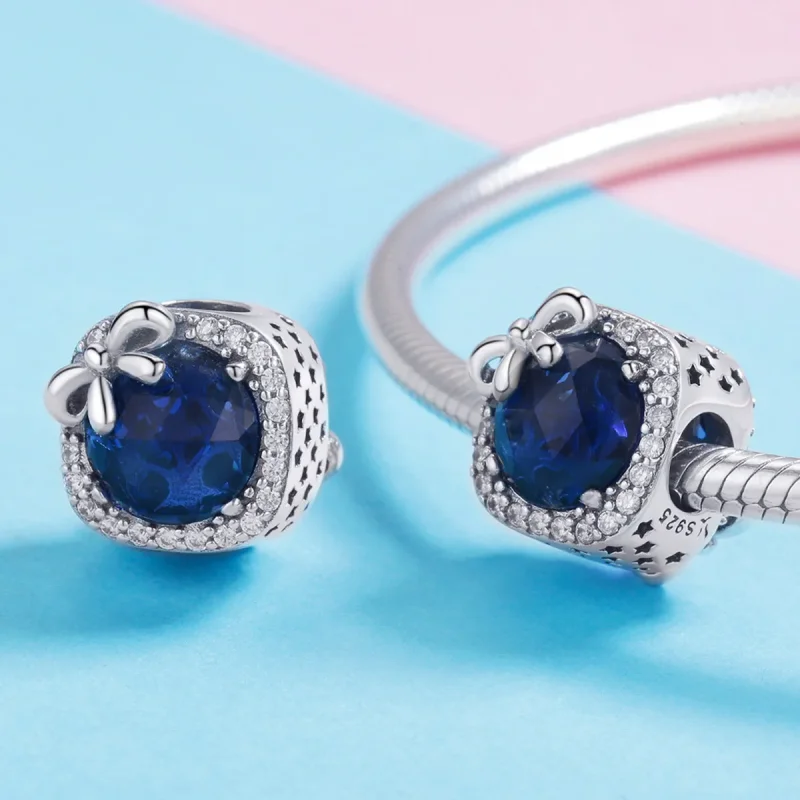 (bilde for) Pandora Style Silver Sapphire Charm - SCC1058 - Vis 4