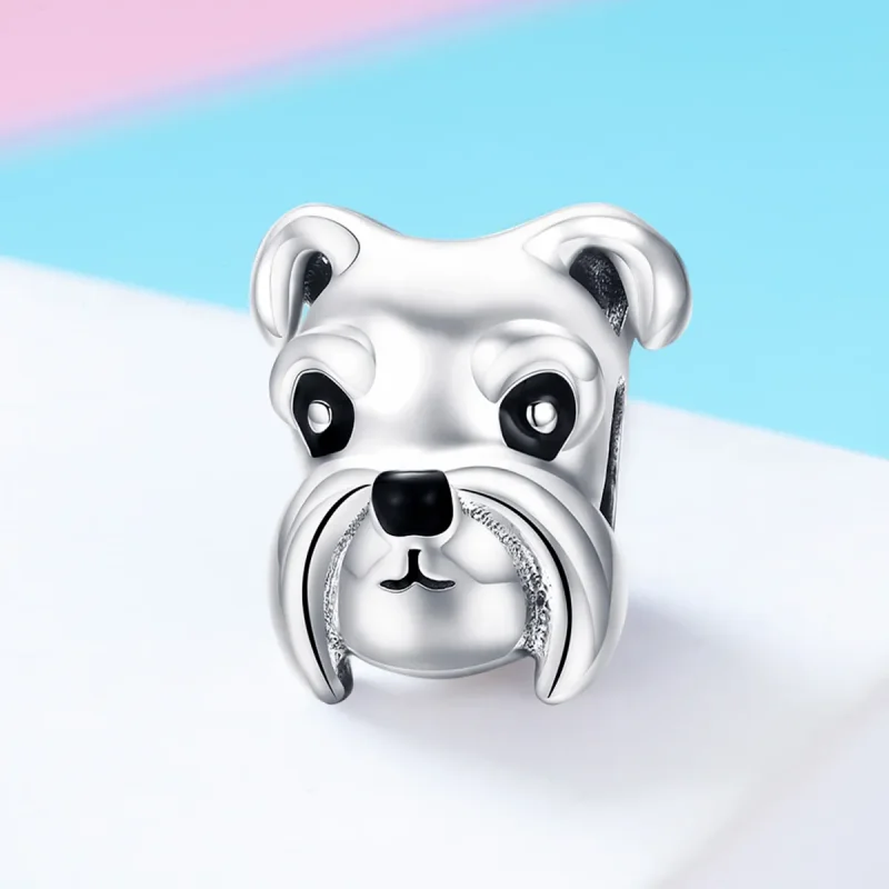 (bilde for) Pandora Style Silver Schnauzer Charm - SCC835 - Vis 2