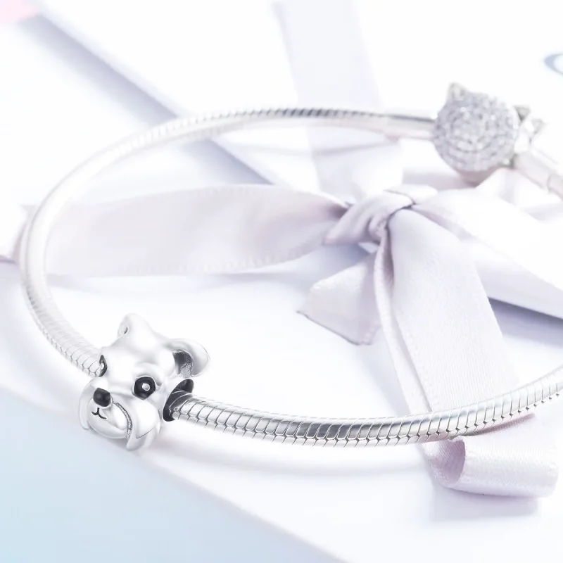 (bilde for) Pandora Style Silver Schnauzer Charm - SCC835 - Vis 4