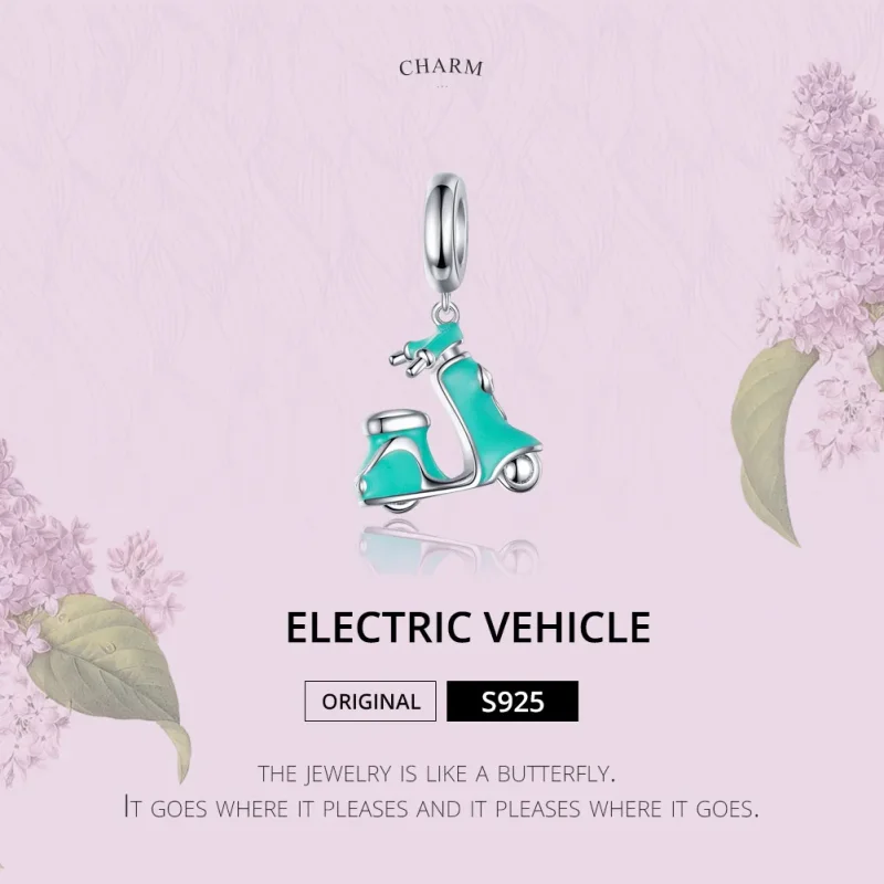 (bilde for) Pandora Style Silver Scooter Dangle - SCC1201 - Vis 2