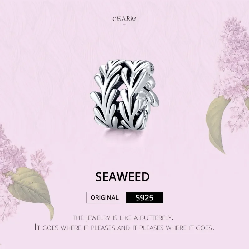(bilde for) Pandora Style Silver Seaweed Charm - SCC1534 - Vis 6