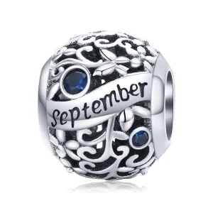 (bilde for) Pandora Style Silver September Birthstone Charm - SCC1385-9