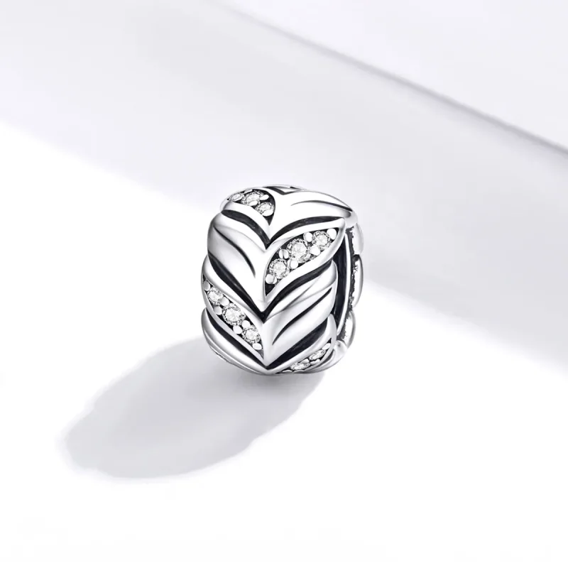 (bilde for) Pandora Style Silver Shining Wheat Ears Charm - SCC1614 - Vis 2