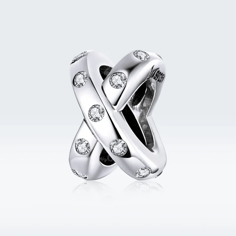 (bilde for) Pandora Style Silver Simple Geometry Charm - SCC1515 - Vis 5