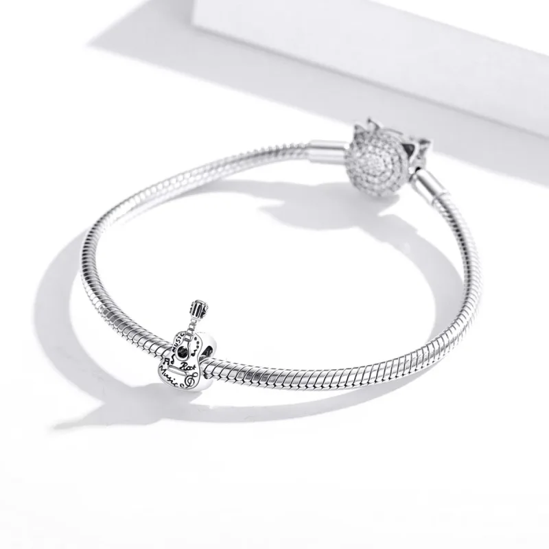 (bilde for) Pandora Style Silver Simple Guitar Charm - SCC1708 - Vis 3