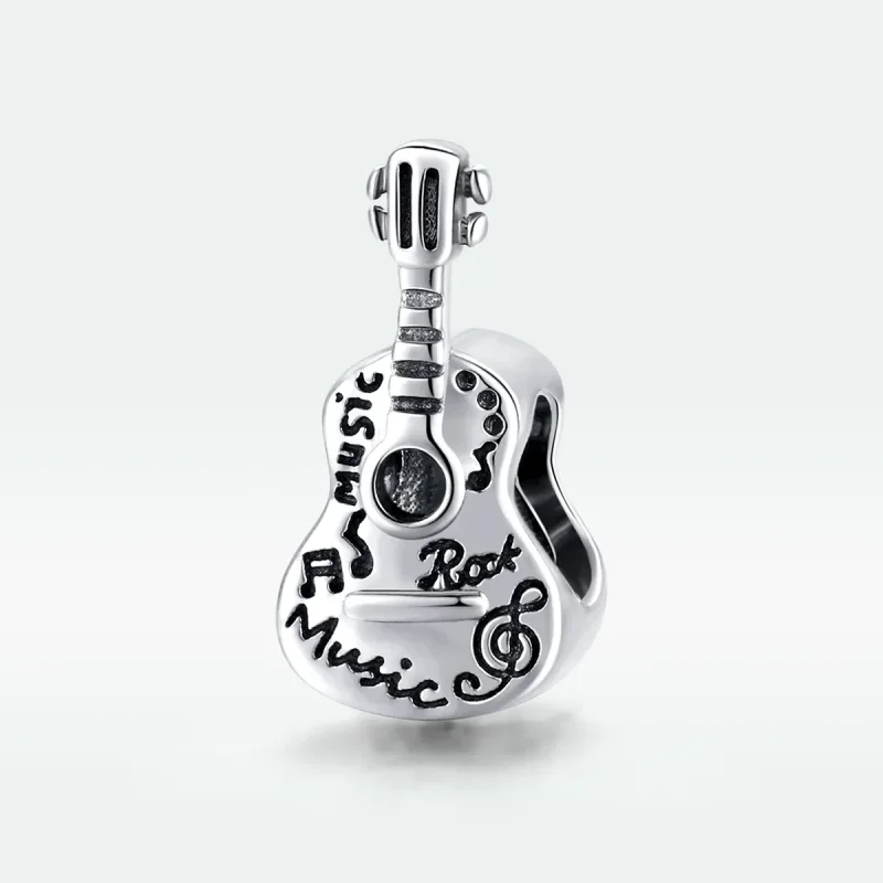 (bilde for) Pandora Style Silver Simple Guitar Charm - SCC1708 - Vis 5