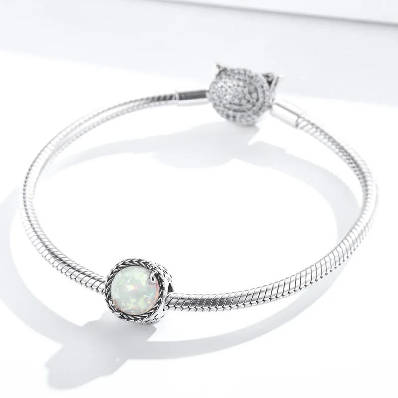 (bilde for) Pandora Style Silver Simple Vine Charm - SCC1576 - Vis 3