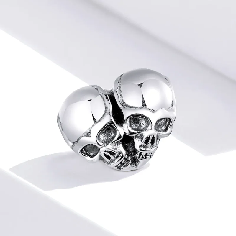 (bilde for) Pandora Style Silver Skulls Charm - SCC1519 - Vis 2