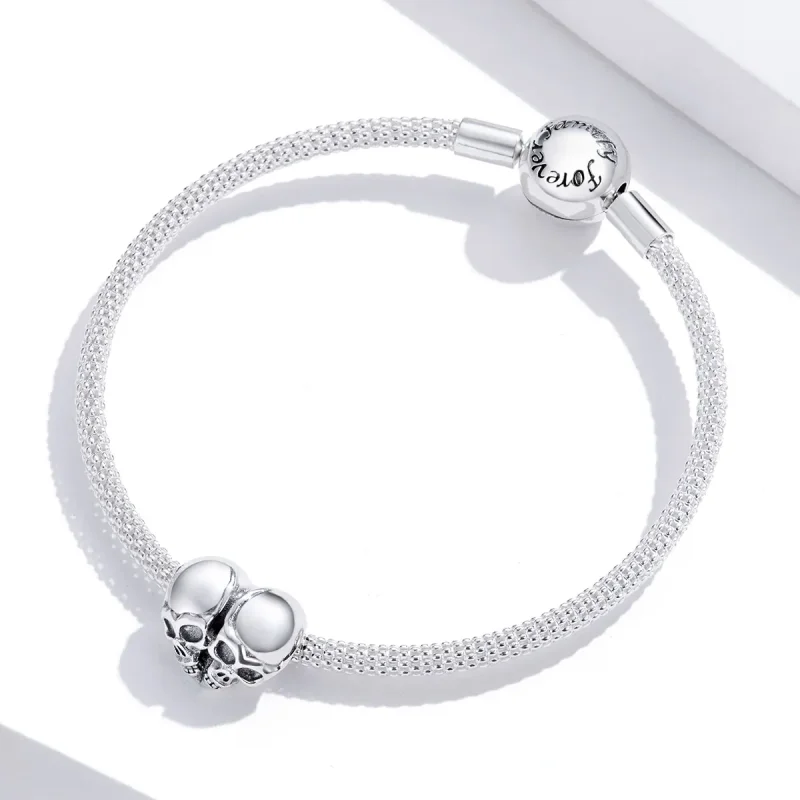 (bilde for) Pandora Style Silver Skulls Charm - SCC1519 - Vis 3