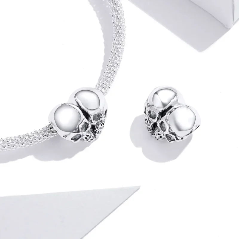 (bilde for) Pandora Style Silver Skulls Charm - SCC1519 - Vis 4