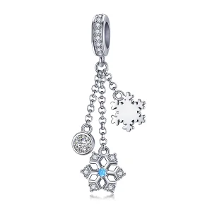 (bilde for) Pandora Style Silver Snowflake Dangle - SCC1020